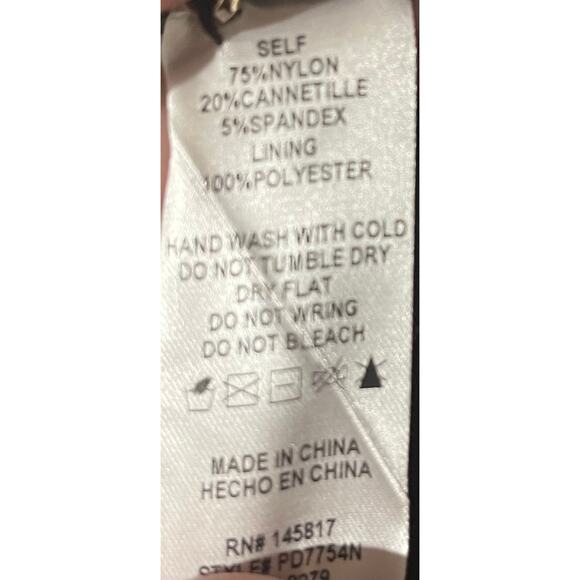 Privy Brown Bodycon Dress w/ Gold Sparkles Size Medium Plunging Draped Back NWT - Picture 6 of 6